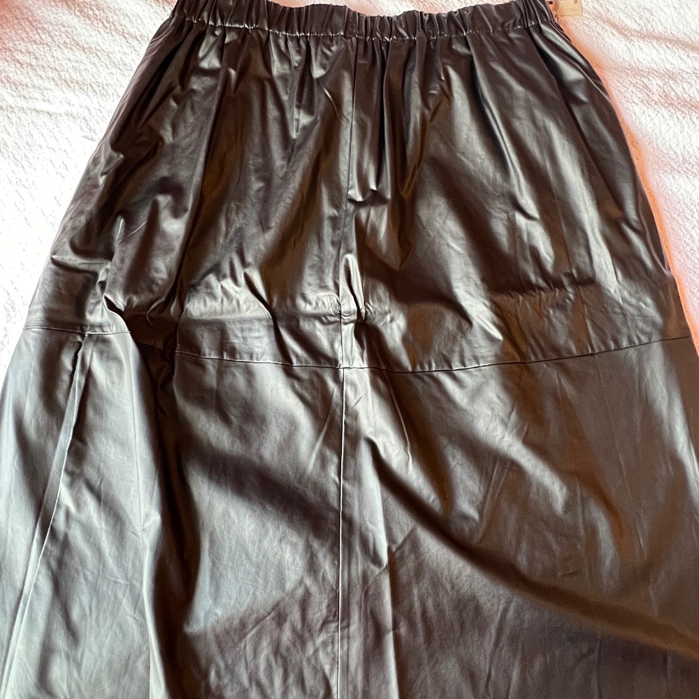 A New Day Black Pleather Skirt XXL NWT